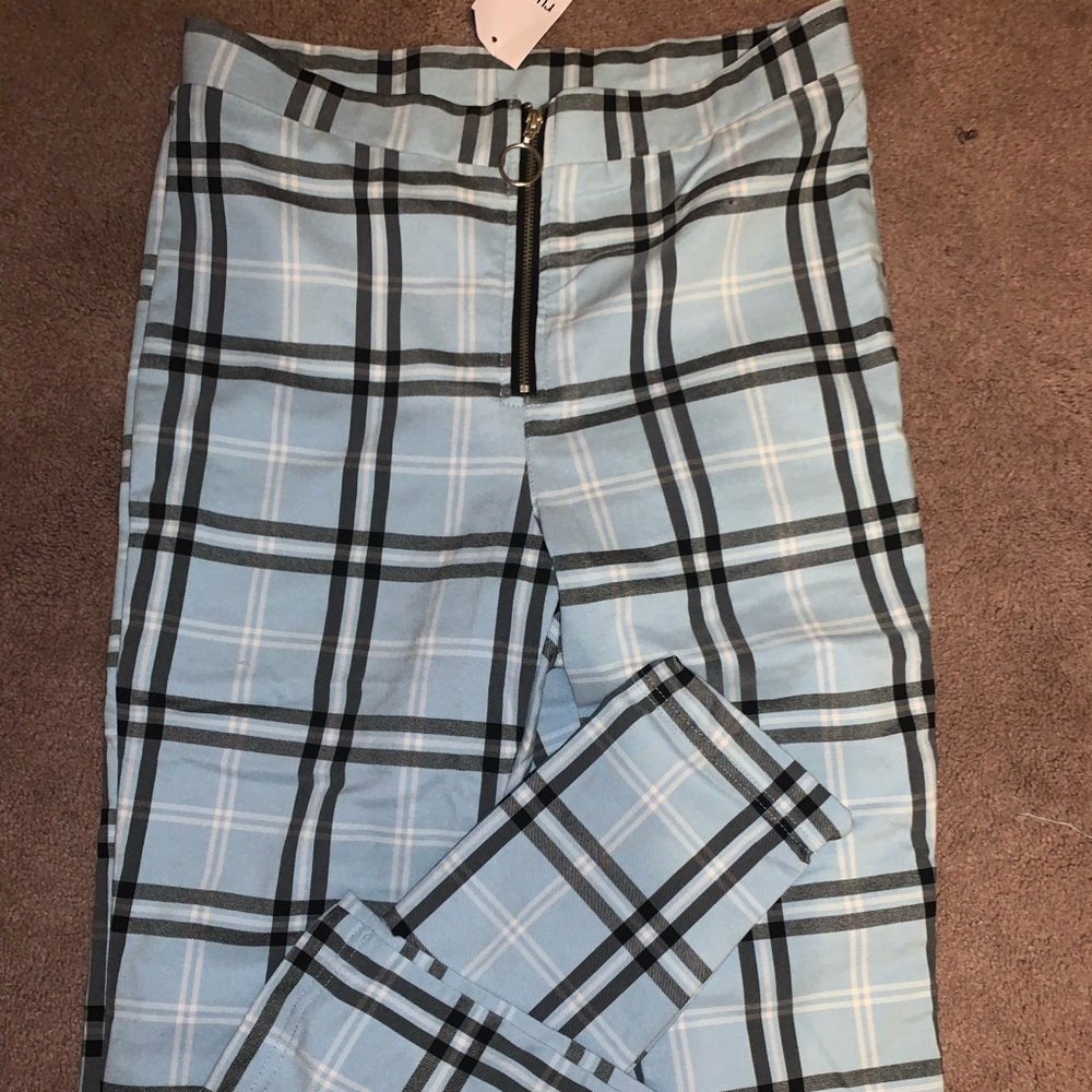 Blue plaid pants !! BRAND NEW!!